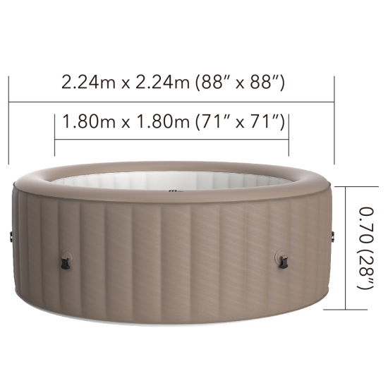 Basen z hydromasażem dmuchane Bristol Max MSpa 8 osób SPA Bąbelki